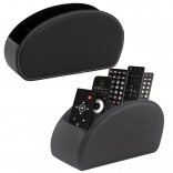 Organisateur pour télécommandes avec 5 compartiments en cuir écologique noir