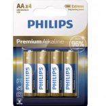 Piles alcalines premium AA x4
