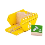 Conteneur de recyclage en bois pour circuit de train BIGJIGS RAIL