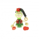 Grenouille à ressort – jouet suspendu en bois