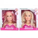 Tête à coiffer blonde avec accessoires