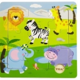 Puzzle en bois safari pour enfants 18 mois+