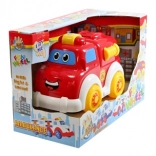 Petit camion de pompiers à piles avec lumière et sons