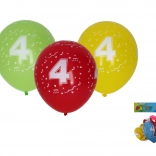 Ballons 30 cm avec le numéro 4 – lot de 5 pièces