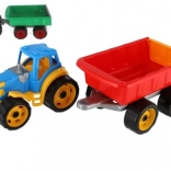 Tracteur en plastique avec remorque pour enfants