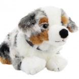 chien berger australien en peluche éco 42 cm