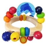 Hochet en bois avec dauphin