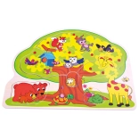 Puzzle encastrable en bois Bino animaux joyeux