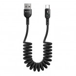 Câble USB–USB‑C à ressort Mcdodo Omega 1,8 m noir