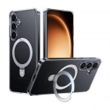 Coque de téléphone Torras Ostand Series pour Samsung S25 transparente