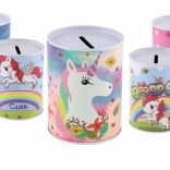 Tirelire en métal motif licorne