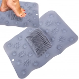 Tapis de douche et de bain antidérapant massant pour nettoyer les pieds