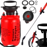 Pulvérisateur de jardin à pression 5 l avec longue lance et bandoulière