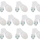 Verrouillage pour armoires 10 pcs blanc