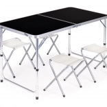 Ensemble de camping pliable avec table et quatre chaises