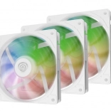 ensemble de trois ventilateurs Genesis Oxal 120 ARGB blanc