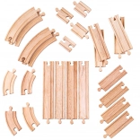 Ensemble de Rails en Bois Set 24 Pièces Bigjigs Rail
