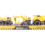 Set de véhicules de chantier – pelleteuse, benne basculante et chargeur (3 pcs)