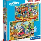 Puzzle 2x60 pièces - Mickey et ses amis