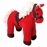 Bino Cheval en peluche avec sons Rouge