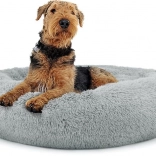 Panier universel en peluche pour chiens et chats, 80 cm - gris clair