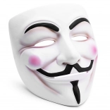 Masque Guy Fawkes ANONYMOUS V pour Vendetta, blanc