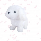 Chiot en peluche blanc interactif à piles