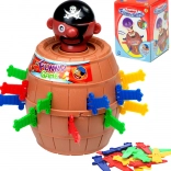Jeu d’adresse Pirate fou dans un tonneau 9 × 9 × 12,5 cm