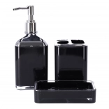 Ensemble de salle de bains 3 pièces BERRETTI, noir + chrome