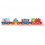 Bigjigs Rail train de marchandises avec 3 rails