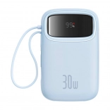 Batterie externe Baseus Qpow 2 10000 mAh 30 W avec 2x USB‑C, bleu