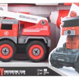 Camion de pompiers à visser avec télécommande et transformation en robot