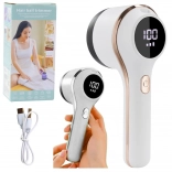 Rasoir anti-bouloches électrique pour textiles avec écran LED, 3 vitesses – blanc