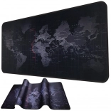 Grand tapis de souris de jeu et de bureau avec carte du monde 90 × 40 cm