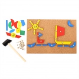 bigjigs toys ensemble créatif à marteler avec plaque de liège