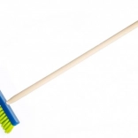 Balai bleu avec manche en bois - 80 cm