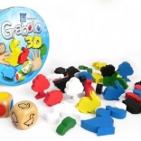 Jeu de société Grabolo 3D avec figurines en bois