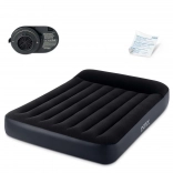 Matelas gonflable 203 × 152 cm avec pompe intégrée et oreiller INTEX