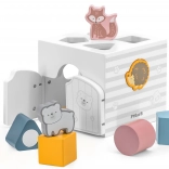 Boîte d’encastrement en bois avec animaux