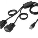 Adaptateur USB 2.0 vers 2x RS232 (DB9) avec câble USB A M/F longueur 1,5m