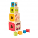 cubes d’emboîtement didactiques en bois ABC small foot