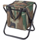 Tabouret pliant de pêche et de camping avec sac de rangement – camouflage