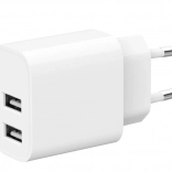Chargeur USB double 2,4 A blanc