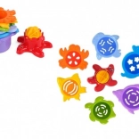 Gobelets empilables pour l’eau et le sable – animaux marins, 7 pièces