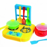 Cuisinière à gaz avec casseroles PARTY WORLD