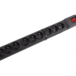 Barrette parasurtenseur Multi M9, 1,5 m, noire (9 prises)