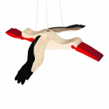 Cigogne en bois à suspendre FAUNA