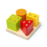 CUBIKA Trions les formes – puzzle en bois, 17 pièces