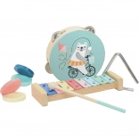 Vilac set musical en bois ourson, 5 pièces