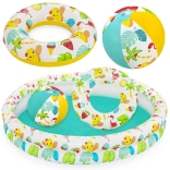 Piscine gonflable pour enfants 3-en-1 avec bouée et ballon BESTWAY 122 cm